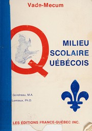 Cover of Milieu scolaire québécois by Benoît Gendreau