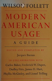 Cover of Modern American usage by Wilson Follett