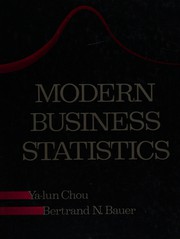 Front cover of Modern business statistics by Ya-lun Chou