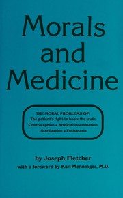 Cover of Morals and medicine by Joseph Francis Fletcher