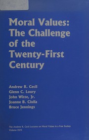 Cover of Moral values by Andrew R. Cecil
