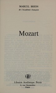 Cover of Mozart by Marcel Brion