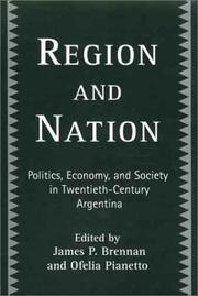 Front cover of Region and nation by James P. Brennan