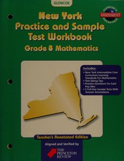 Front cover of New York practice and sample test workbook, Grade 8, mathematics by Glencoe/McGraw-Hill