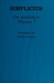 Cover of On Aristotle's Physics 7 by Simplicius of Cilicia