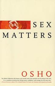 Front cover of Sex Matters by Bhagwan Rajneesh