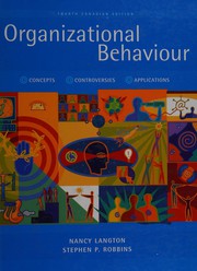 Cover of Organizational behaviour by Nancy Langton
