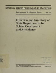 Cover of Overview and inventory of state requirements for school coursework and attendance by Elliott A. Medrich