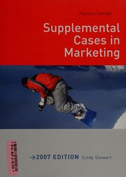 Cover of Pearson Canada Supplemental Cases in Marketing, 2007 Edition by Cindy Stewart