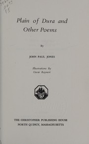 Cover of Plain of Dura and other poems by Jones, John Paul