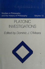 Front cover of Platonic investigations by Dominic J. O'Meara