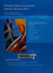 Cover of Plunkett's biotech & genetics industry almanac 2015 by Jack W. Plunkett