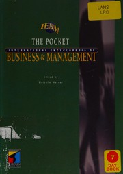 Cover of Pocket international encyclopedia of business and management by Malcolm Warner