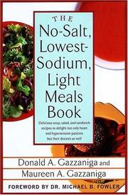 Front cover of No-Salt, Lowest-Sodium Light Meals Book by Donald A. Gazzaniga