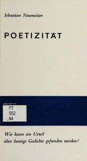 Front cover of Poetizität by Sebastian Neumeister