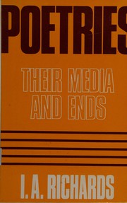 Cover of Poetries by I. A. Richards