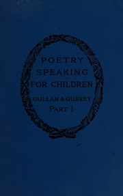 Front cover of Poetry speaking for children by Marjorie Gullan