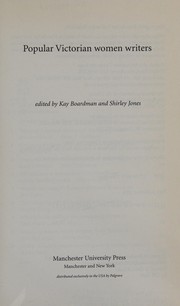 Front cover of Popular Victorian women writers by Kay Boardman