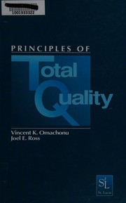 Cover of Principles of total quality by Vincent K. Omachonu