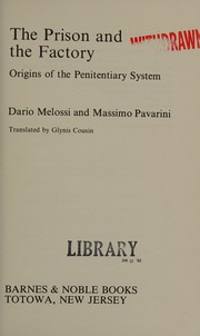 Front cover of Carcere e fabbrica by Dario Melossi