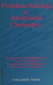 Cover of Problem solving in analytical chemistry by T. P. Hadjiioannou