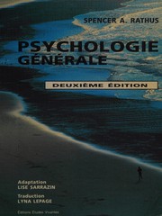 Front cover of Psychologie générale by Spencer A. Rathus