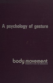 Front cover of A psychology of gesture by Charlotte Wolff