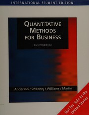 Cover of Quantitative methods for business by David Ray Anderson