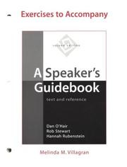Front cover of Exercises to Accompany A Speaker's Guidebook by Melinda Morris
