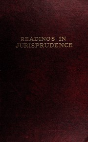 Front cover of Readings in jurisprudence by Jerome Hall