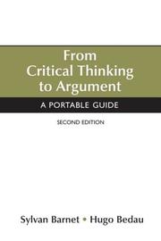 Cover of From Critical Thinking to Argument by Sylvan Barnet