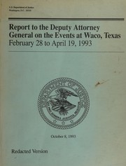 Front cover of Evaluation of the Handling of the Branch Davidian Stand Off in Waco by Edward Dennis