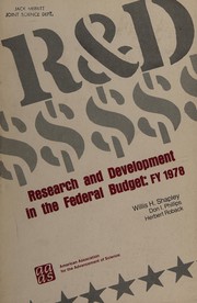 Cover of Research and development in the Federal budget, FY 1978 by Willis H. Shapley