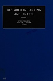 Front cover of Research in banking and finance by Iftekhar Hasan