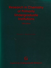 Cover of Research in chemistry at primarily undergraduate institutions by Thomas J. Wenzel