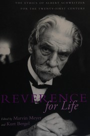 Cover of Reverence for life by Marvin W. Meyer