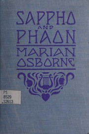 Front cover of Sappho and Phaon by Marian Osborne