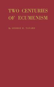 Front cover of Two centuries of ecumenism by Tavard, George H.