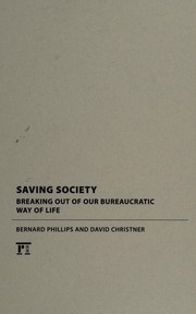 Cover of Saving society by Bernard S. Phillips