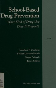Cover of School-based drug prevention by Jonathan P. Caulkins