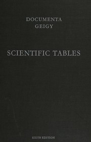 Cover of Scientific tables by J.R. Geigy A.G.