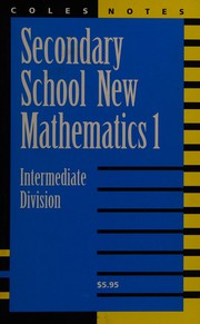 Front cover of Secondary school mathematics 1 by Coles Publishing Company
