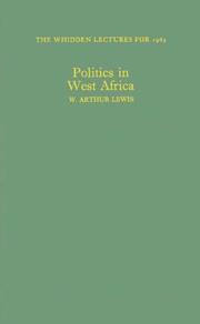 Front cover of Politics in West Africa by W. Arthur Lewis