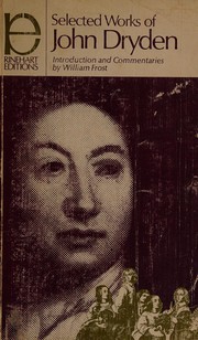 Front cover of SELECTED WORKS OF JOHN DRYDEN by WILLIAM FROST