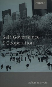 Front cover of Self-governance and cooperation by Robert H Myers