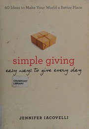 Cover of Simple Giving by Jennifer Iacovelli