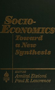Front cover of Socio-economics by Amitai Etzioni