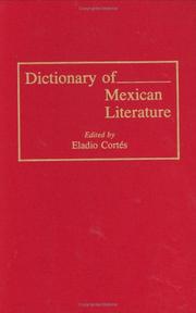 Front cover of Dictionary of Mexican literature by Eladio Cortes