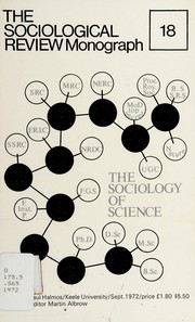Front cover of The sociology of science by Martin Albrow