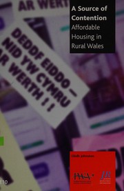 Front cover of A source of contention : affordable housing in rural Wales by Eilidh Johnston